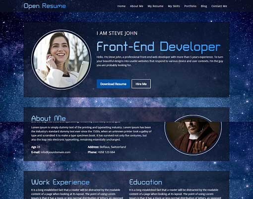 open resume